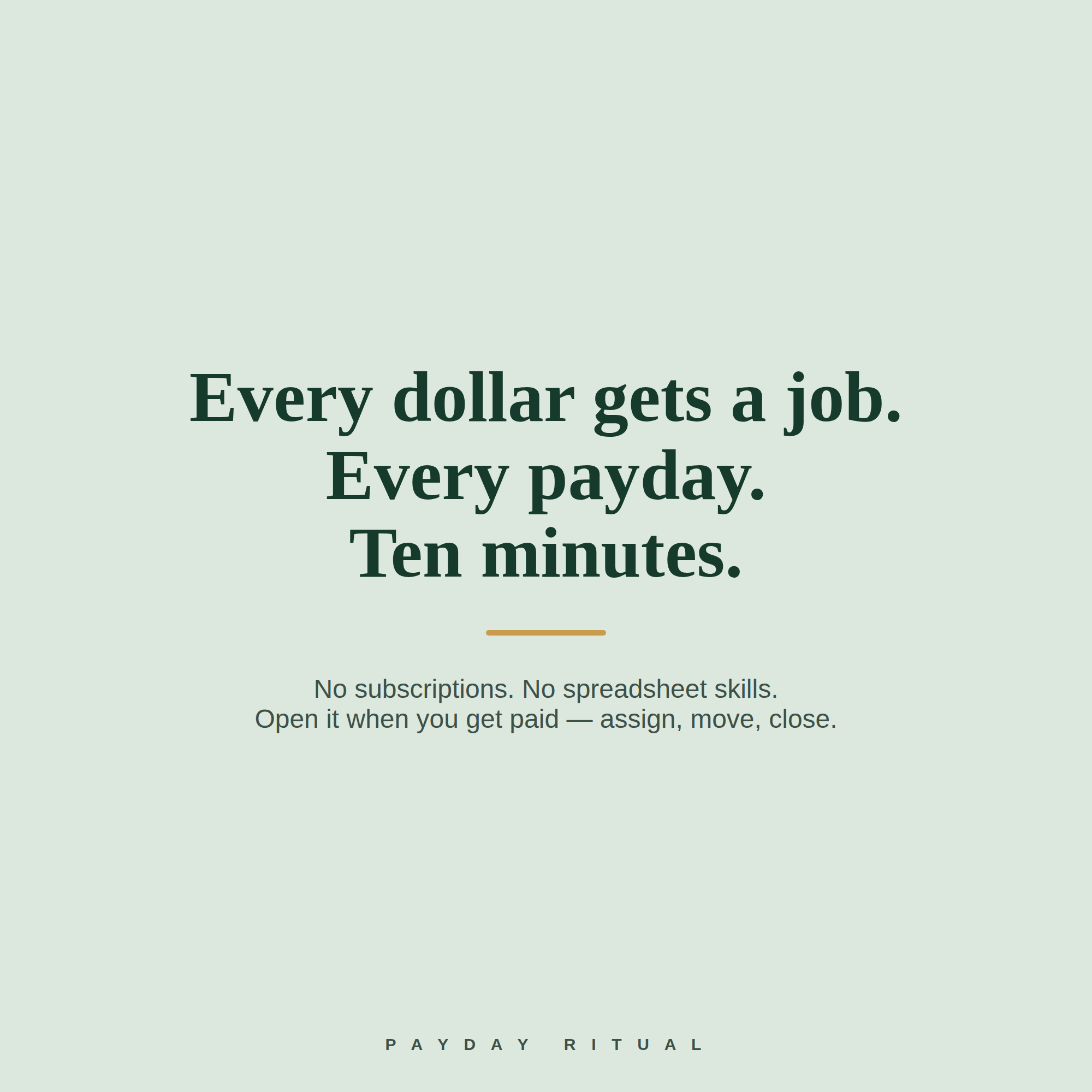 The Payday Ritual System — 2026/2027 Edition