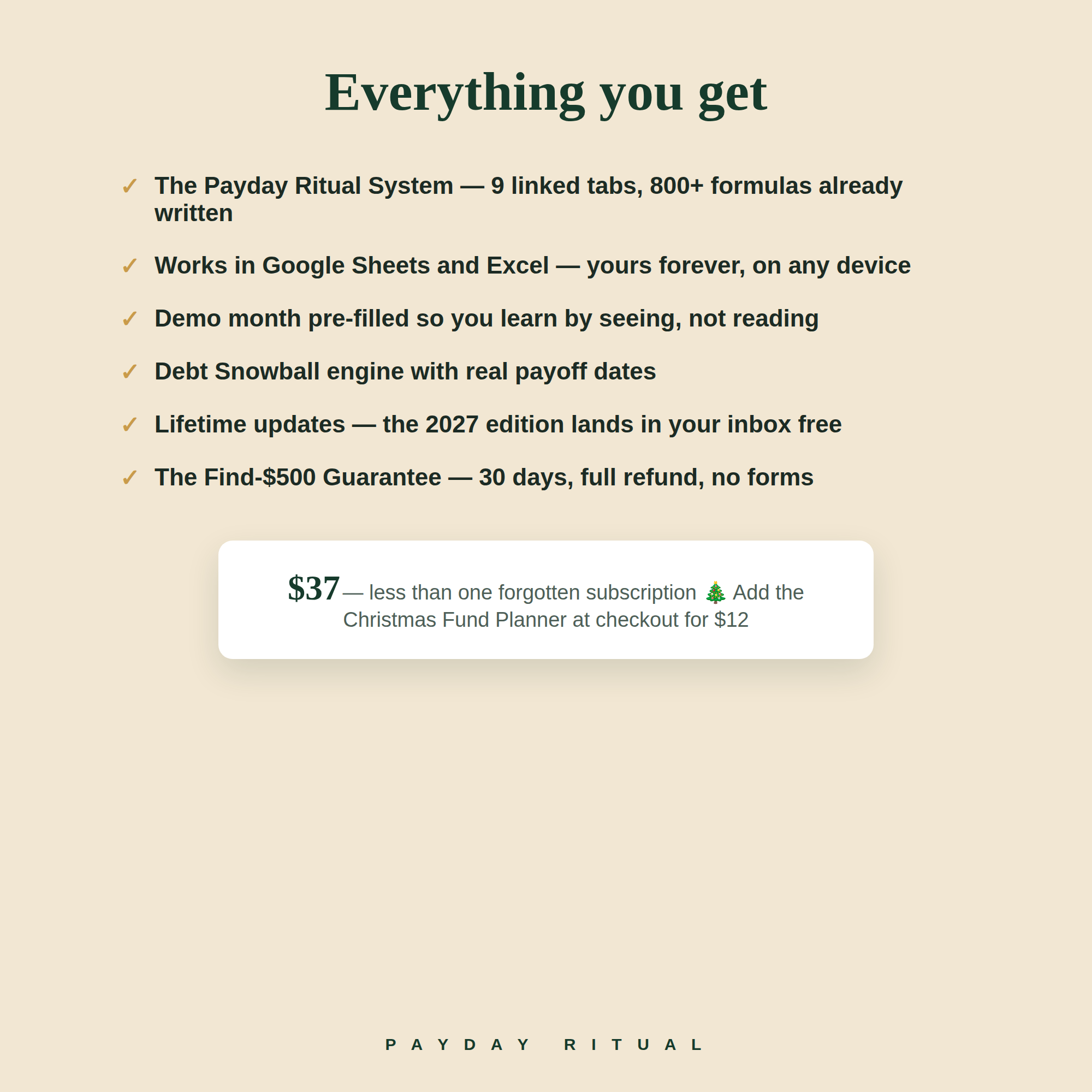 The Payday Ritual System — 2026/2027 Edition