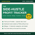 The Side-Hustle Profit Tracker — $15 income, expense and mileage tracker with true hourly rate and tax set-aside for Excel and Google Sheets