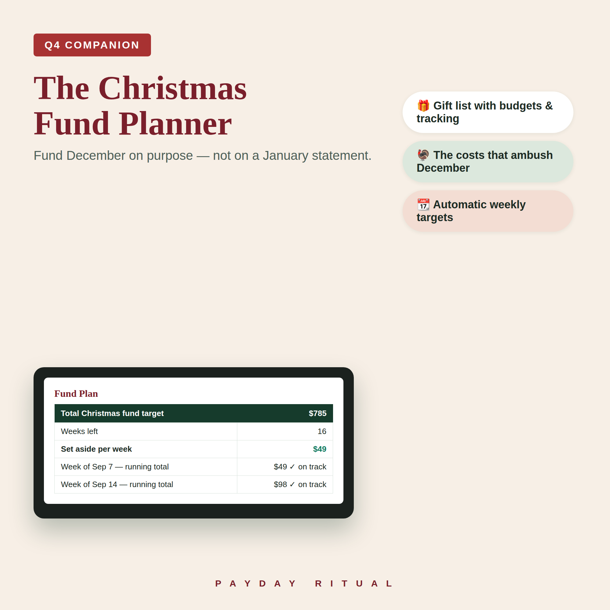 The Christmas Fund Planner